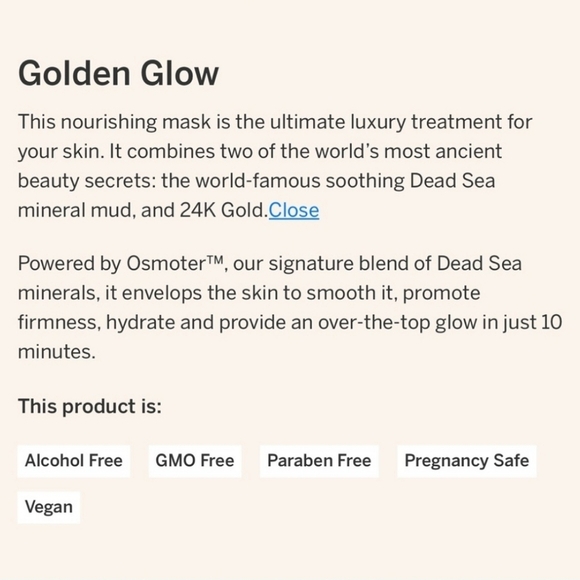 AHAVA 24K Gold Mineral Mud Mask 50 ml/ 1.7 fl.oz. - Picture 3 of 4